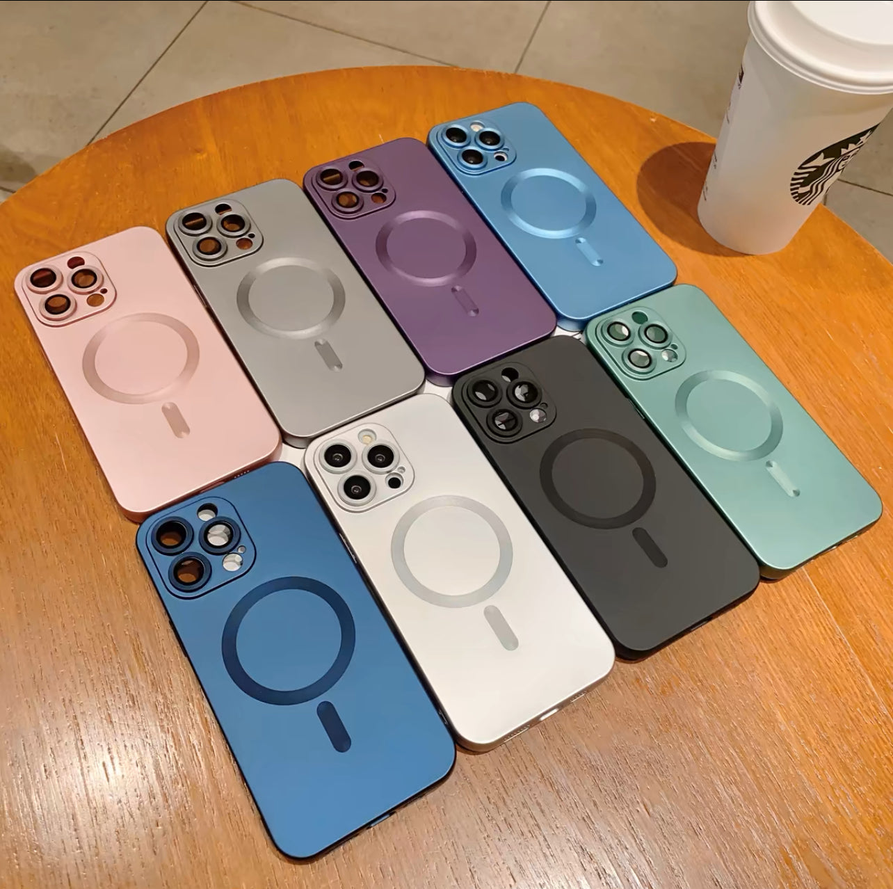 (New 2024 Style!) Premium Metallic Crystal MagSafe Phone Case with Build-on Lens Protector- iPhones (New 2024 Style!) Premium Metallic Crystal MagSafe Phone Case with Build-on Lens Protector- iPhones